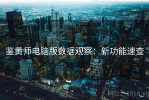 鉴黄师电脑版数据观察：新功能速查
