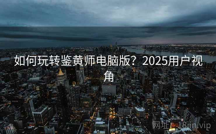如何玩转鉴黄师电脑版?2025用户视角 如何玩转鉴黄师电脑版?2025用户视角