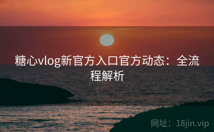 糖心vlog新官方入口官方动态：全流程解析